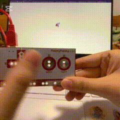 Using the Makeymakey to control a sketch from Activity 1, studying the difference in how the movement feels